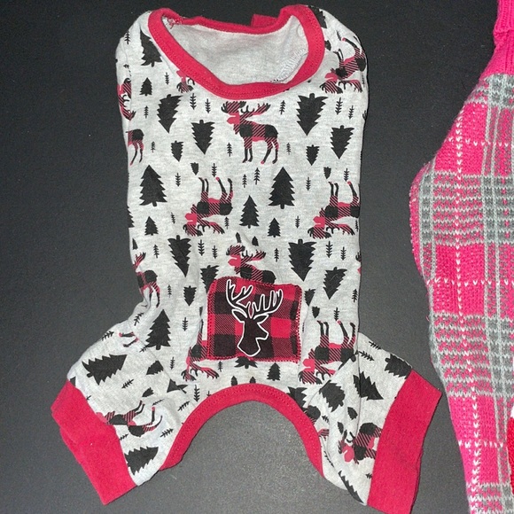 Christmas Lot X3 Dog Sweater Costume Holiday Puppy Pet Apparel S XS Puppy Coat - Picture 2 of 6